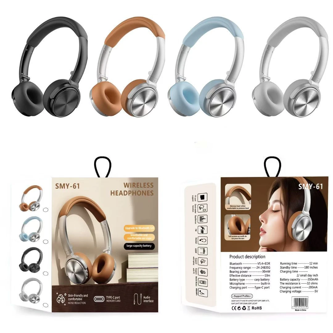 Heavy Bass Headband Headphones Bluetooth 5.3 for Computer Work
