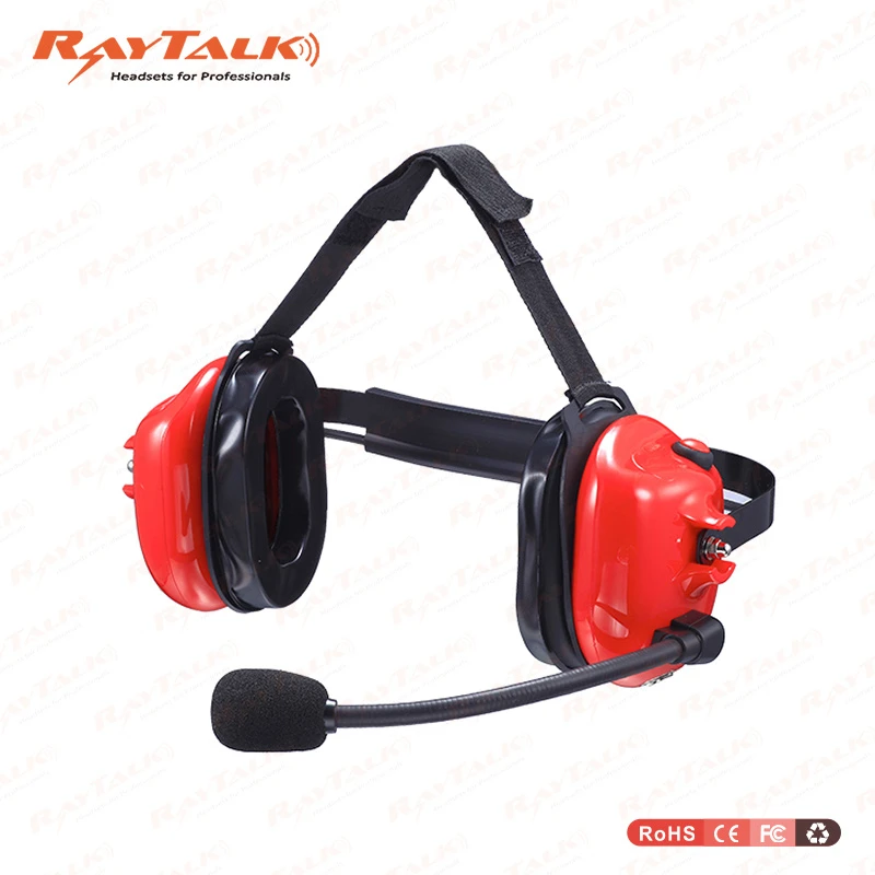 Heavy Duty Noise Canceling Headphones B-50q in Red