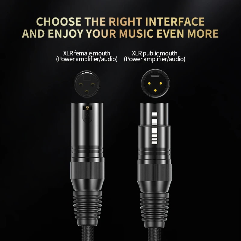 Heavy Duty XLR 3pin Male to Female Audio Extension Cable, Noise Canceling Balanced Microphone Cord for PA System DJ Karaoke Sound Equipment
