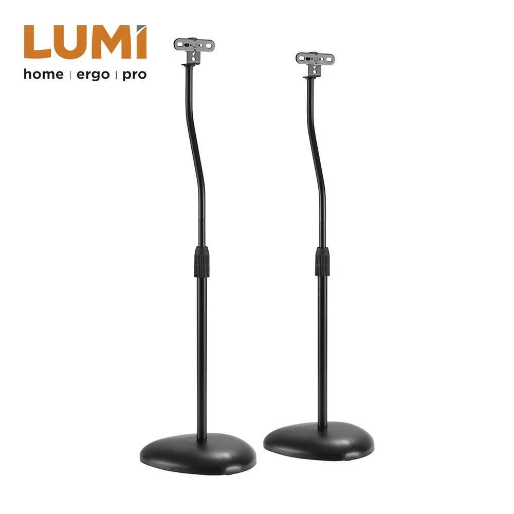 Height Adjustable Satellite Speaker Floor Stand Mount