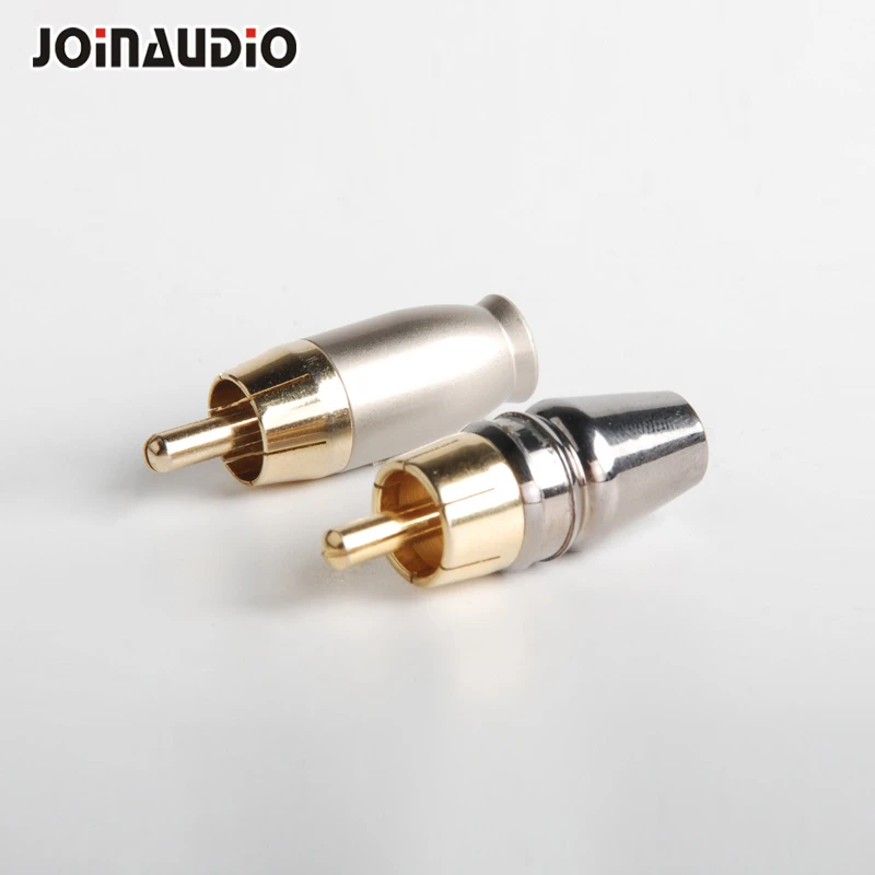 Hi End RCA Male Plug Adapter Audio Phono Gold Plated Solder Connector