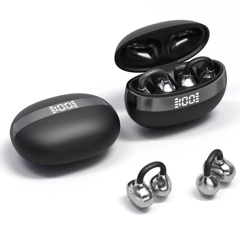Hi-Fi Gaming Ear Clip Earbuds Low Latency LED Battery Waterproof Bluetooths Audifonos Inalambrico Touch Control Wireless Headset