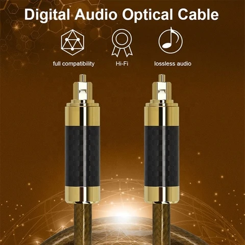 Hi-Fi Gold Plated Toslink Optical Audio Cable