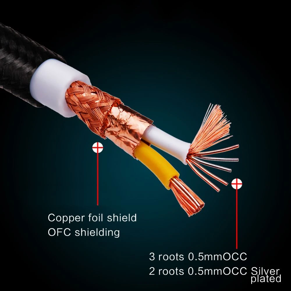 HiFi XLR to XLR Base Line Occ Silver OFC Balance Cable for CD AMP Microphone & Mixer
