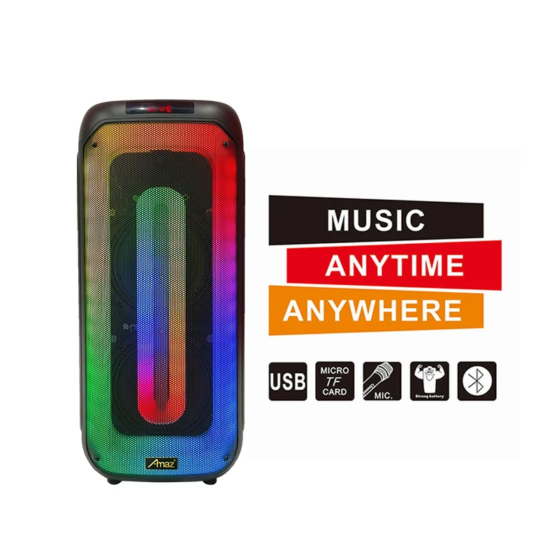 High Back 8inch Subwoofer Karaoke Bluetooth Speaker Wireless Audio for Outdoor Party Player