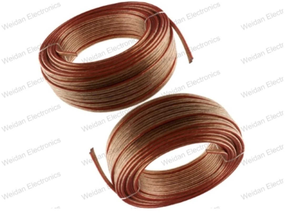 High Class Speaker Cable Transparent PVC Jacket Speaker Wire