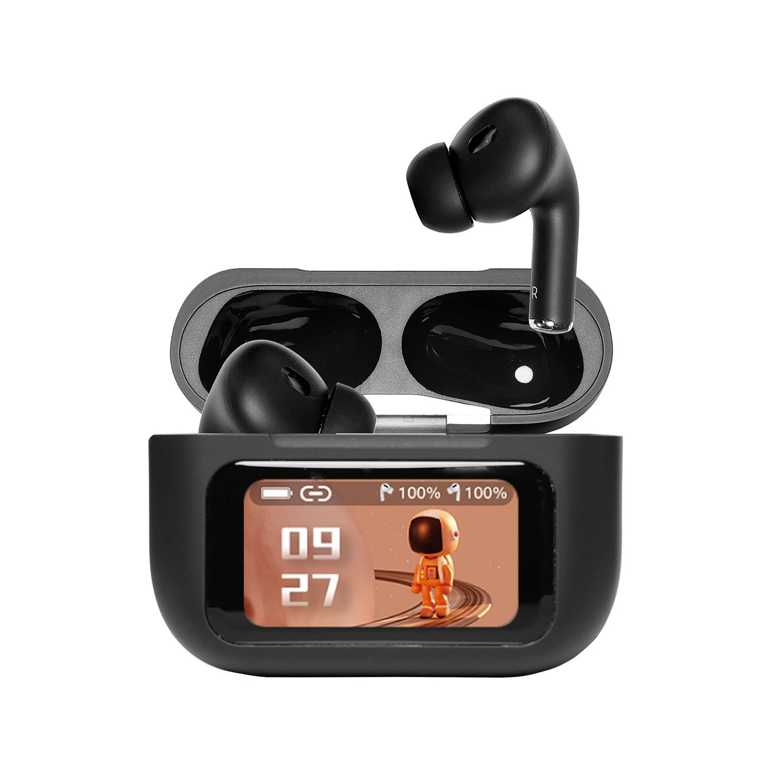 High-Definition Wireless Bluetooth Earbuds Multifunctional Audio Earphones with LED Smart Touch Screen