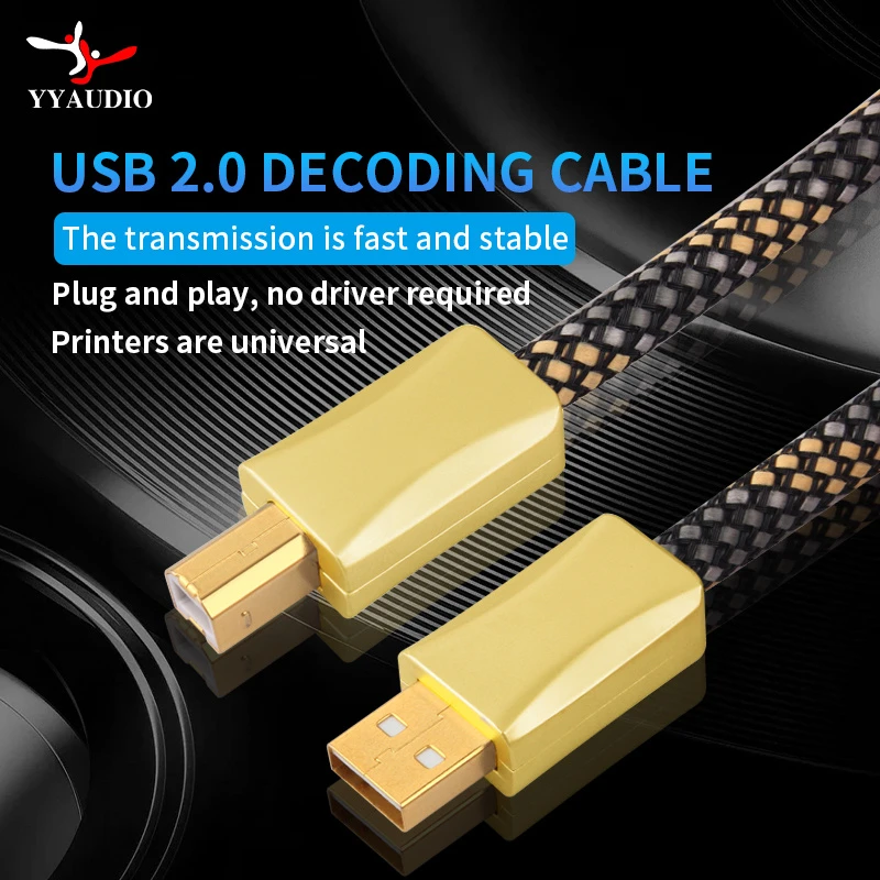 High-Efficiency USB Cable with Double Golden Interface for MFP, Optical Drive & Switch Devices
