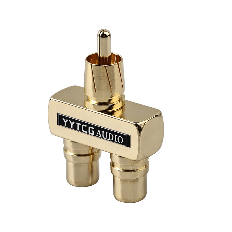 High-Fidelity Shielded RCA Male to 2 Female Audio Adapterfor Headphone, AUX Cable DIY Repair