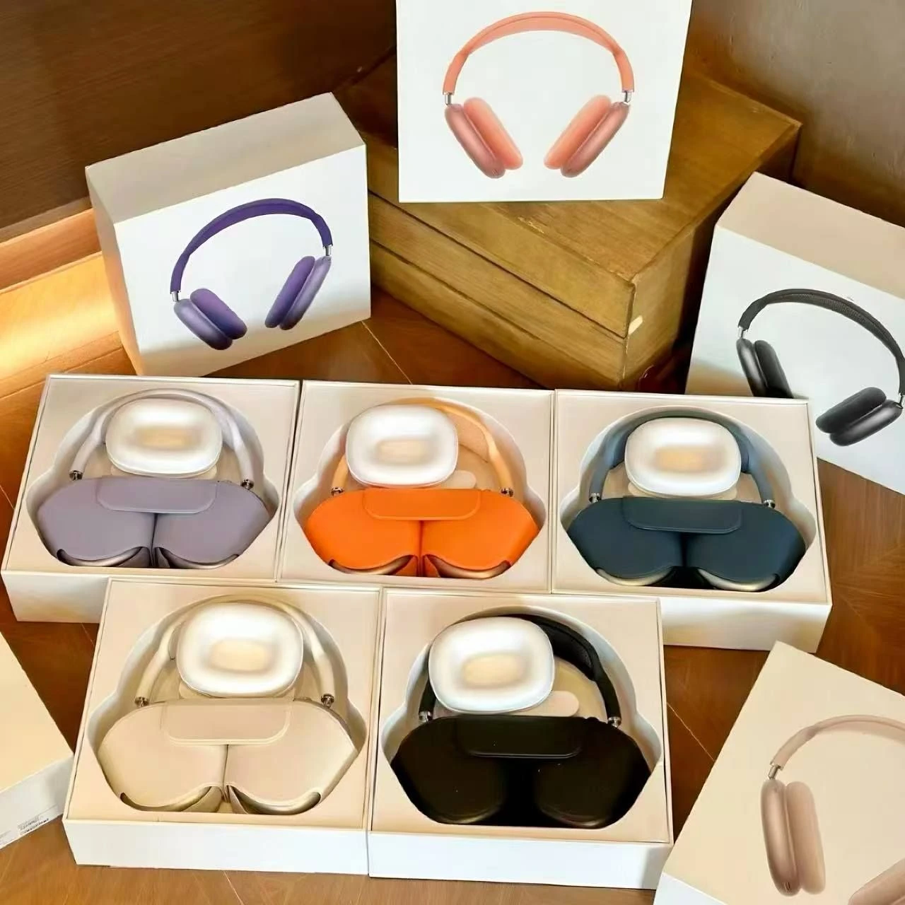 High Fidelity Sound Air Mx Replica Bluetooth Headphones Foldable Comfort Overhead Wireless Headset for Phone Andoid