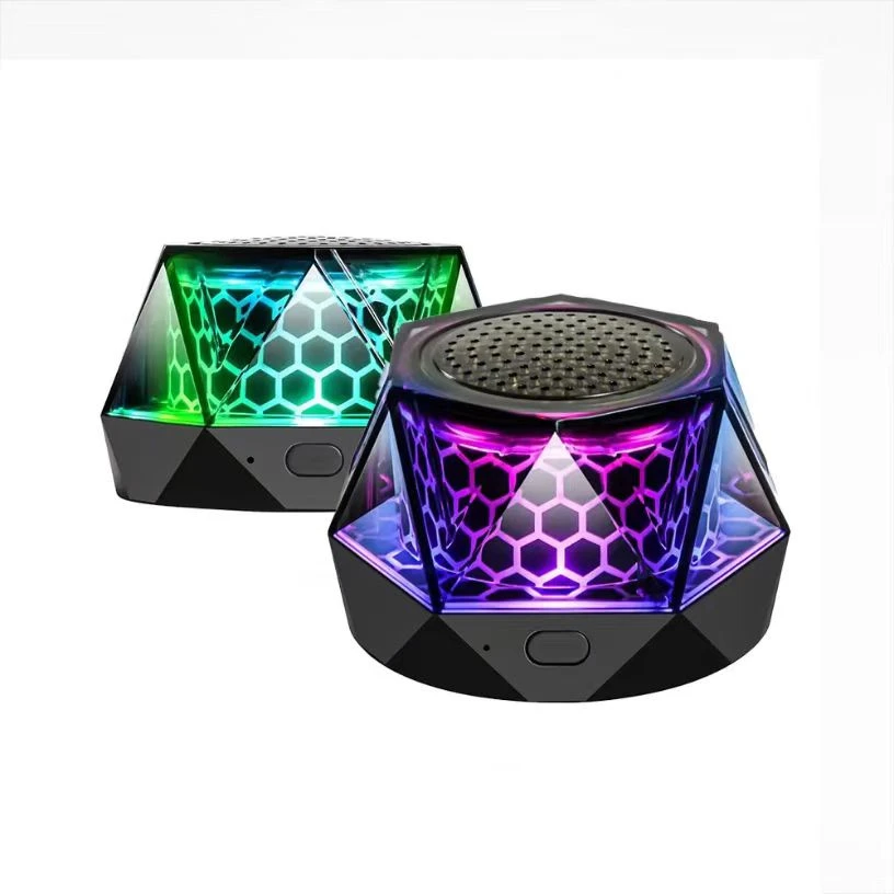 High-Performance Mini Bluetooth Speaker with Unique Polygonal Shape