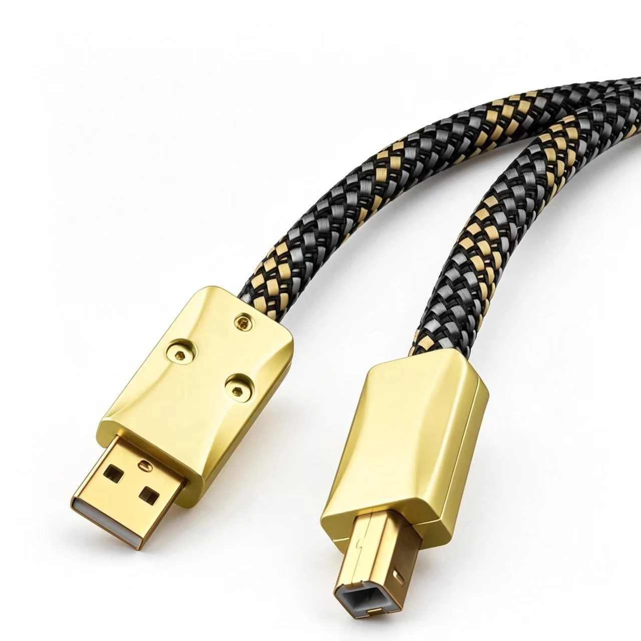 High Performance USB 2.0 A to B Cable with Braided Shielding for Laptop and Desktop