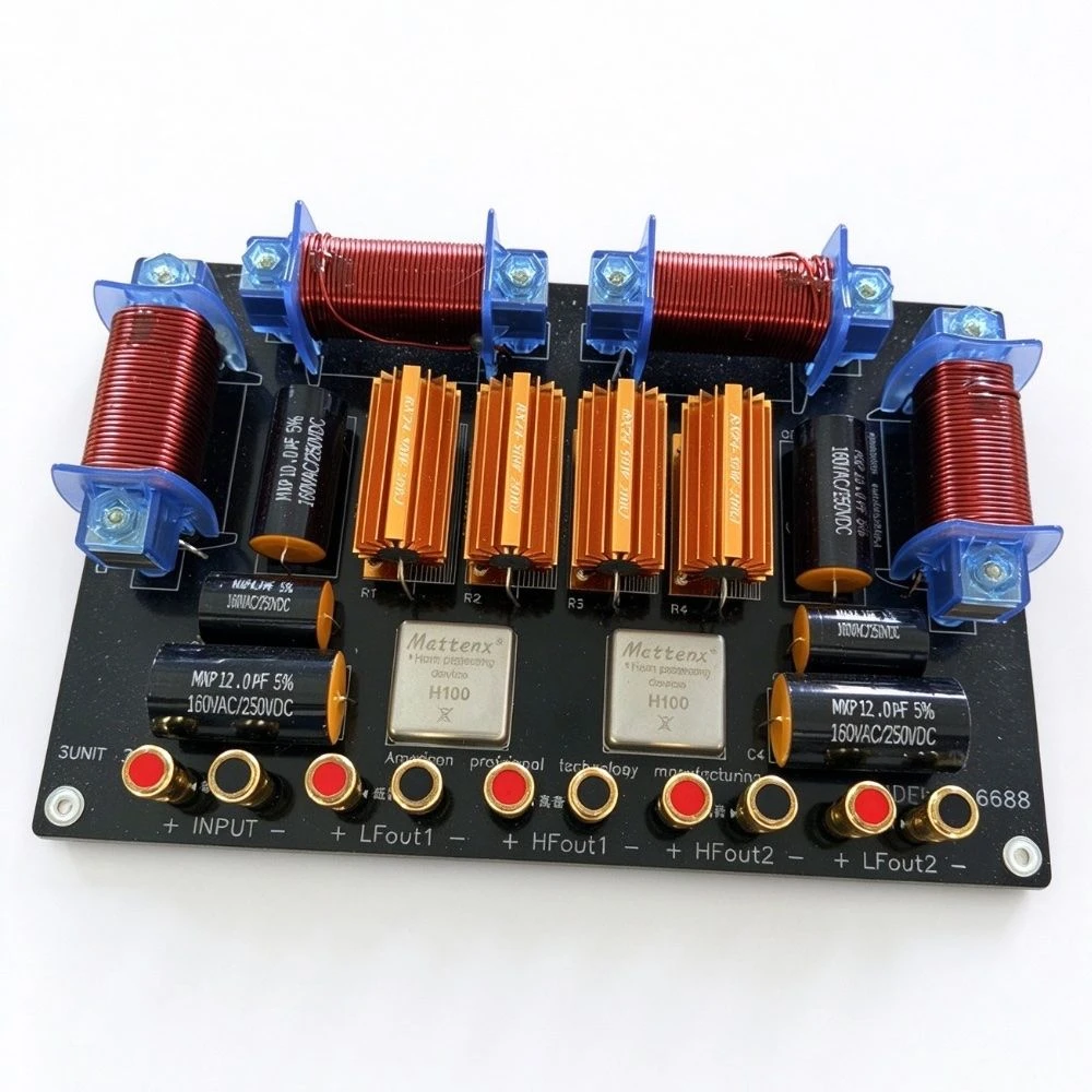 High Power Speaker Cabinet Networks for Double 18″ + 1000hf