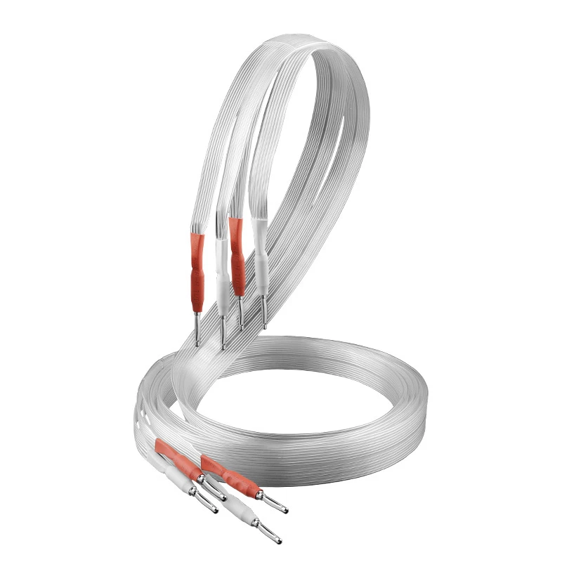 High Purity OCC Silvery- Plated Speaker Cable with Rhodium Plated Plug Designed for Use in Professional Hi-fi Systems