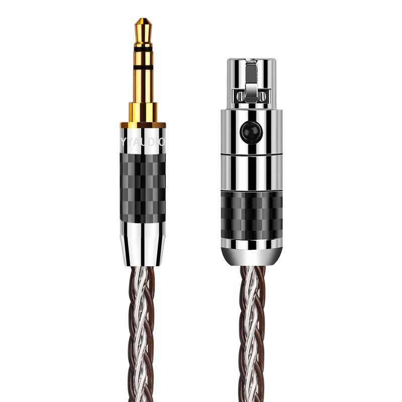 High-Purity OCC & Sterling Silver 3.5mm to Mini XLR Female Cable for Professional Audio Systems