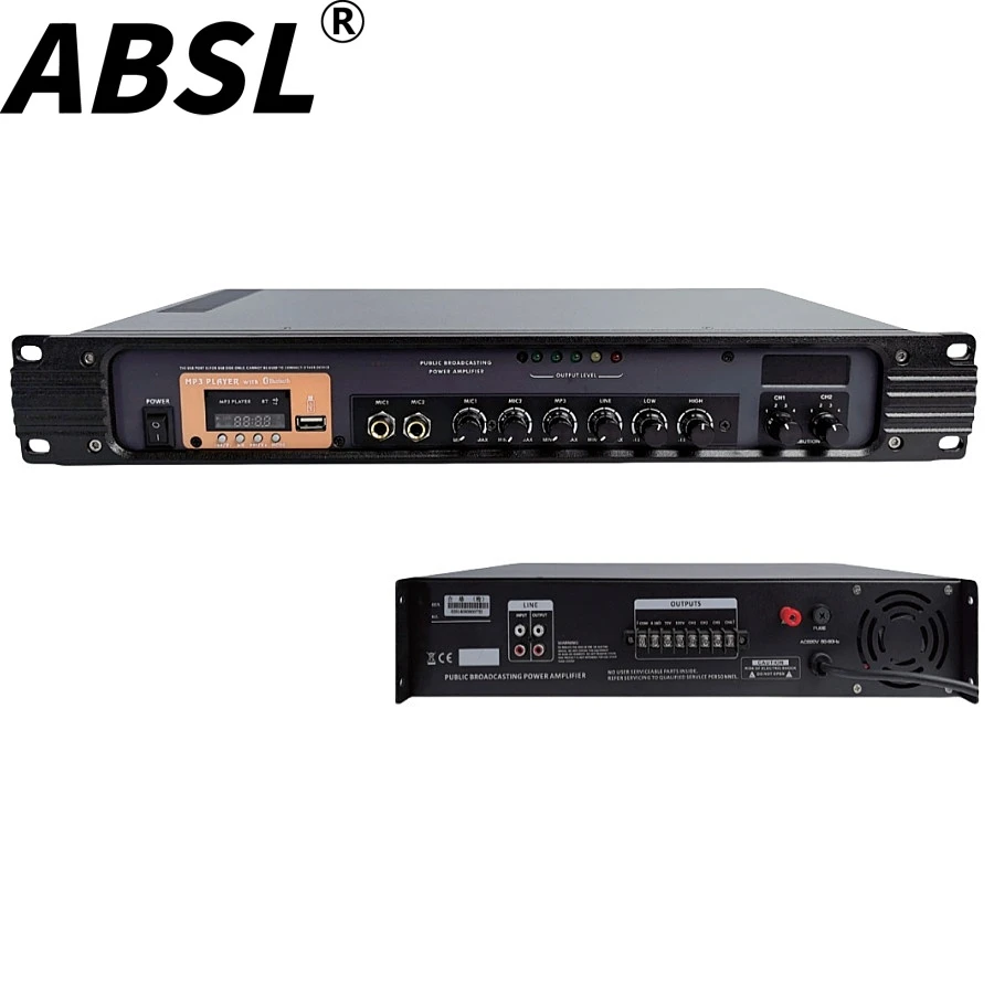 High-Quality 1.5u Class-D 120W 2 Zones Audio PA Sound Music Power Amplifier