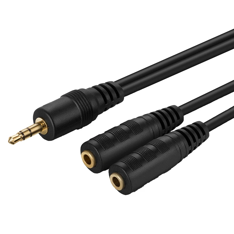 High-Quality 1/8″ Audio Y Splitter Cable for Headphones
