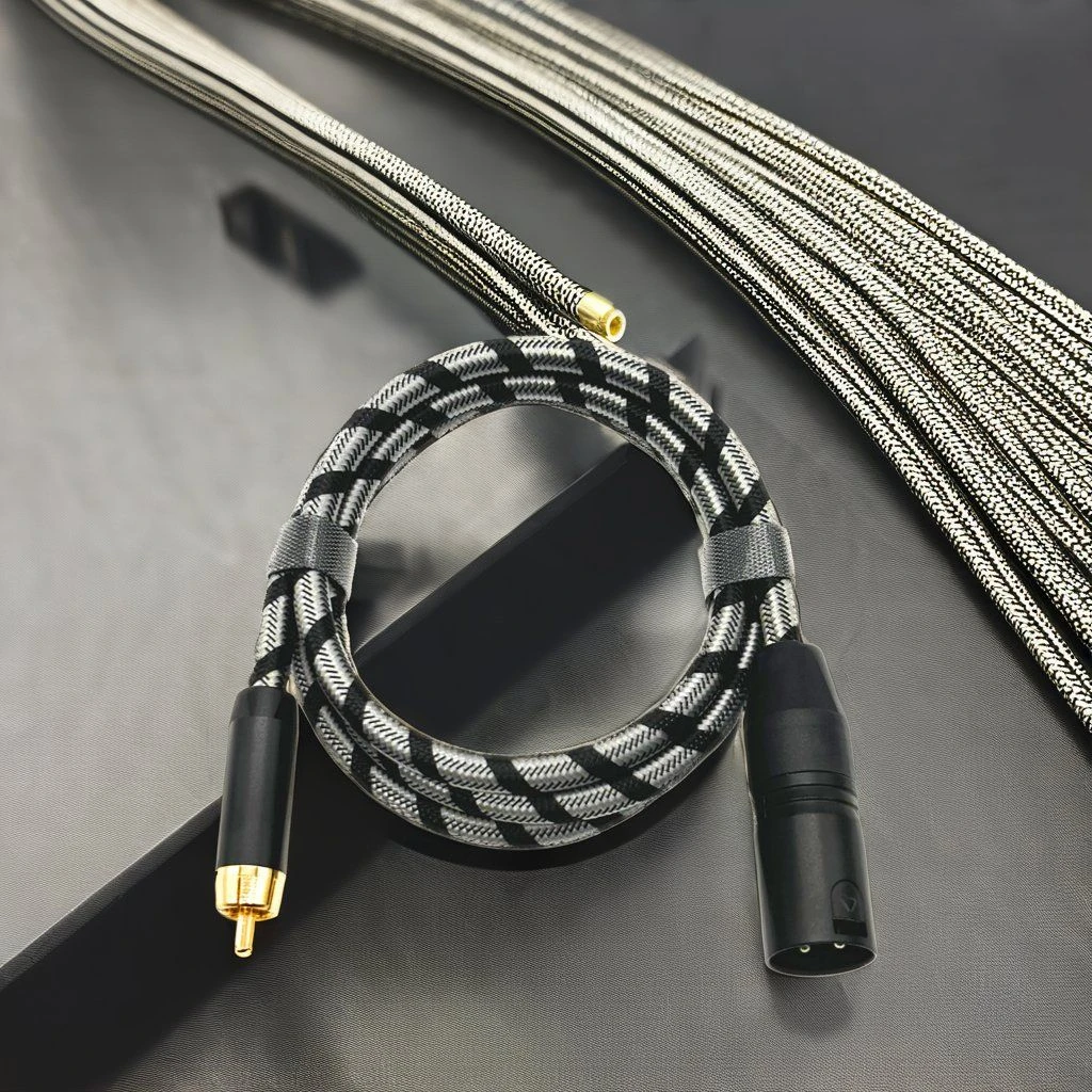 High-Quality 3.5mm Aux to Dual RCA Male Audio Cable