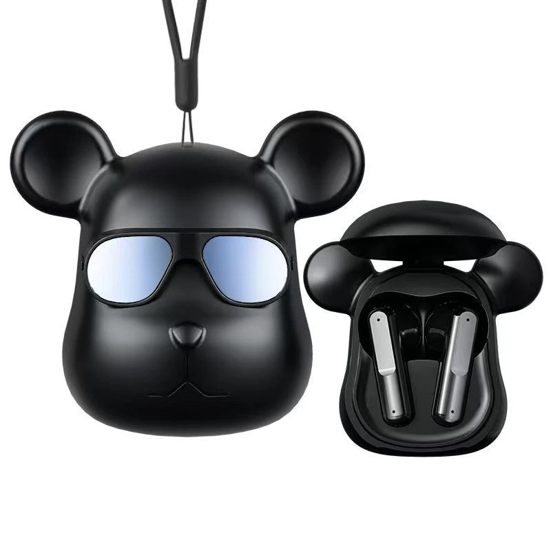 High Quality B5 Mini Bear Head Shape Wireless for Earbuds for Kids & Girls Noise Canceling LED Indicator Gift Packaging