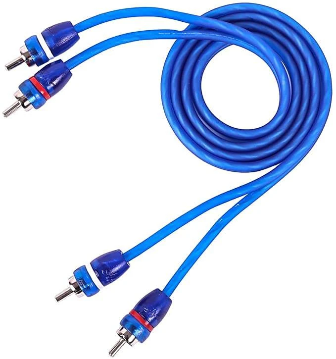 High Quality Car Audio & AMP Video RCA Cable Blue 5m
