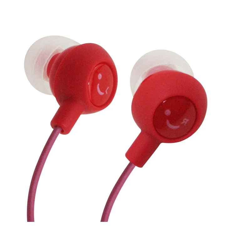 High Quality Cute Headphone Promotion Gift Smiling Face Cartoon Children Creative Earphone