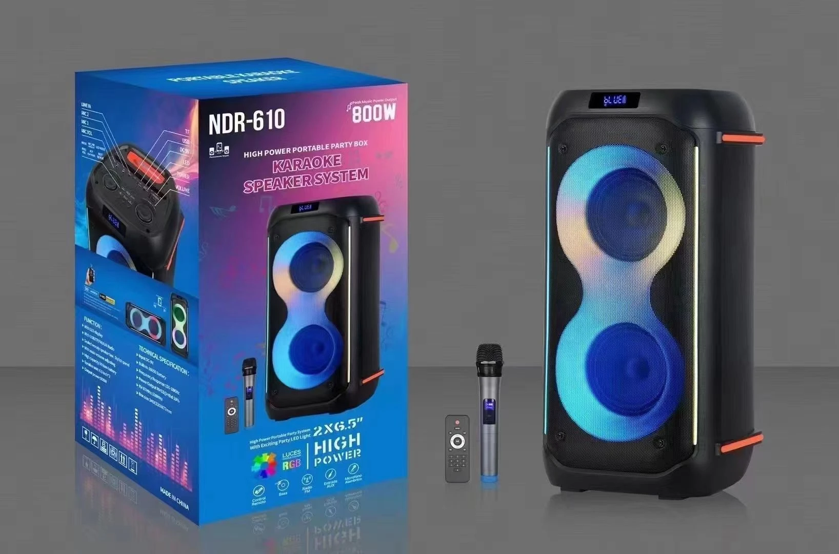 High-Quality Dual 6.5inch Sound Box with Enhanced Audio Performance Ndr-610