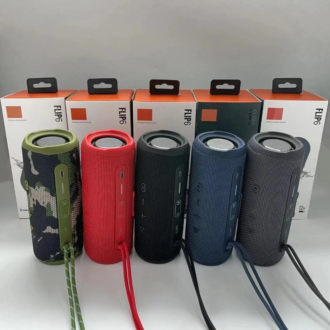 High Quality Flip6 Bluetooth Speaker Portable Colorful Wireless Speakers with Logo