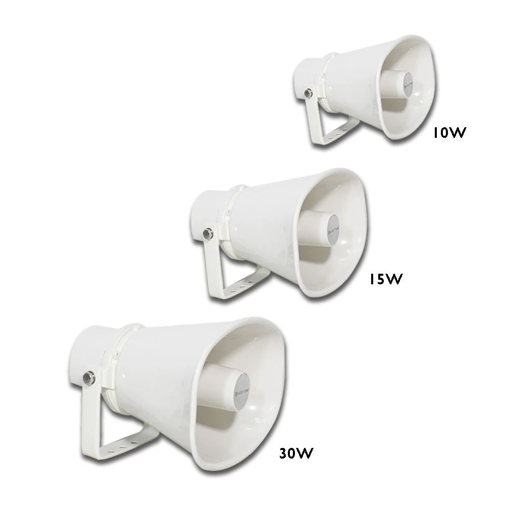 High Quality IP67 Rating Waterproof Outdoor 15W 100V Passive Garden Pool Siren Horn Speaker Music Plastic for PA System