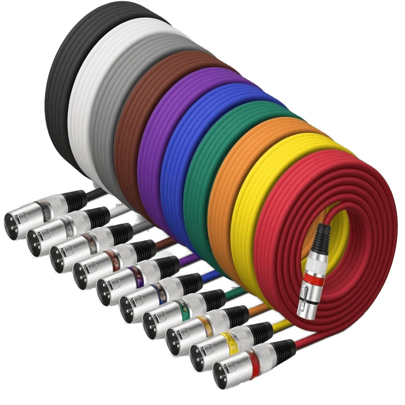 High-Quality OFC Copper XLR 3-Pin Microphone Cable for Home Theater