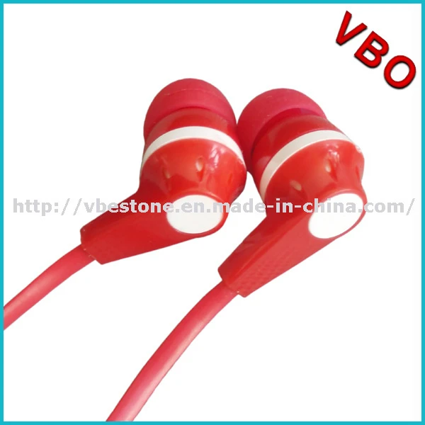 High Quality Popular Falt Cable Earphones with Mic