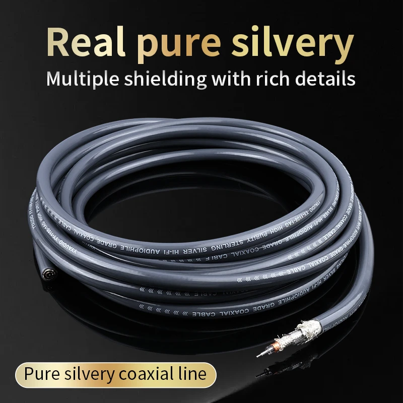High-Quality Pure Silver Coaxial Cable for Superior Sound
