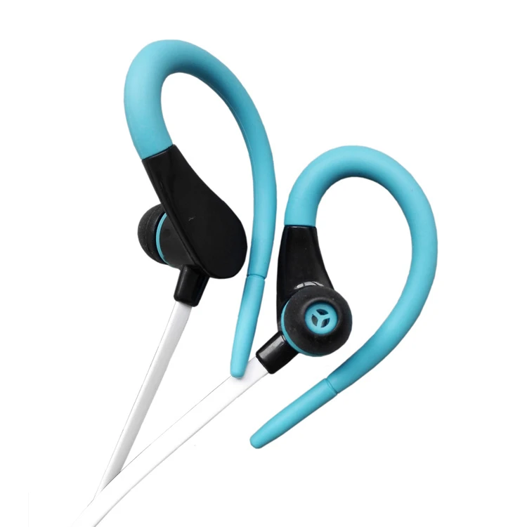 High Quality Sport Wired Handsfree in Ear Earphone Headset with Earhook with Mic for Workout Running Jogging