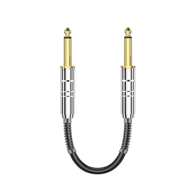 High-quality 6.5mm two-core audio cable – 6.35mm to 6.35mm connection for Speaker and guitar cable – Mixing console cable