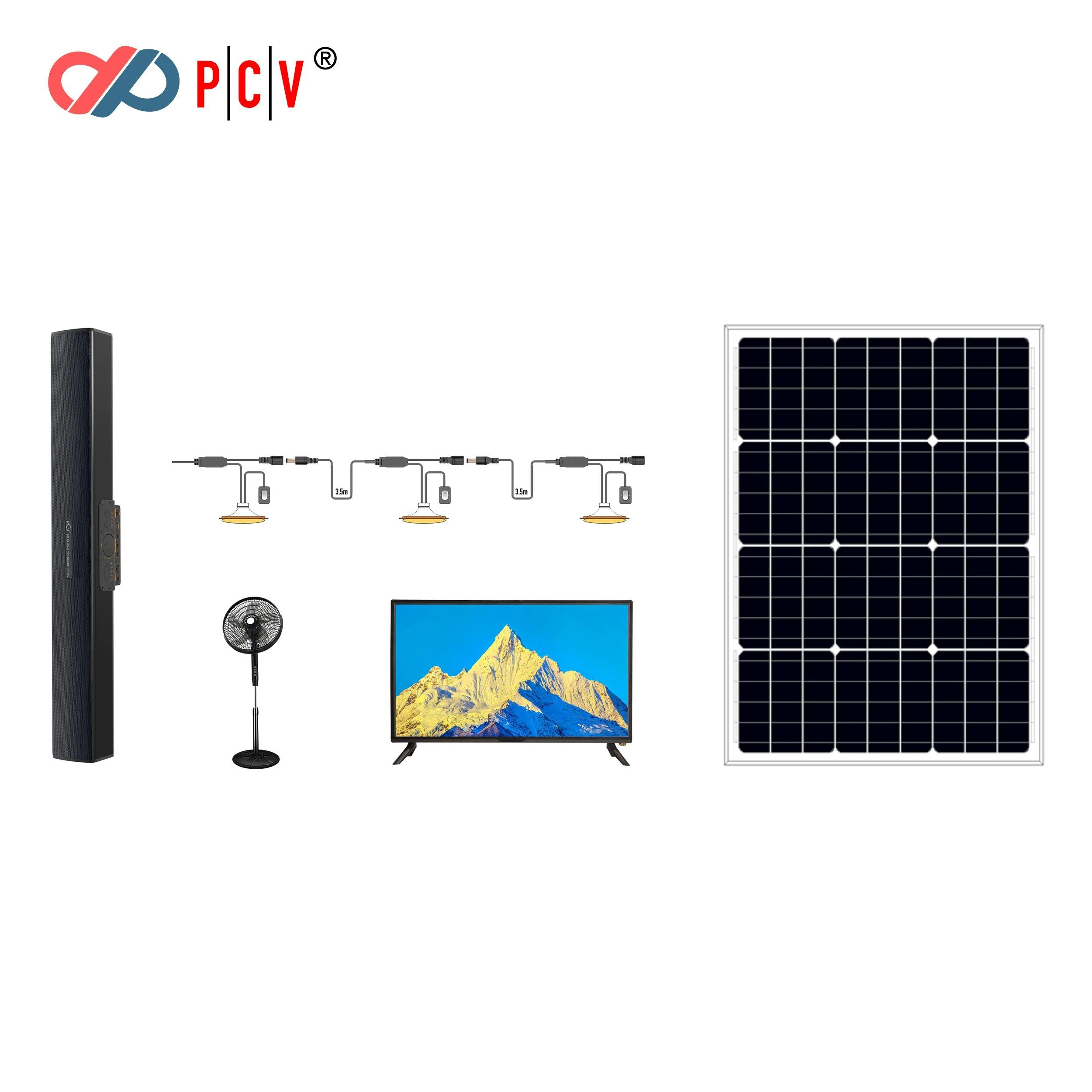 Home Theater Speaker System 2.1CH Sound Bar for TV and Home Theater Wireless Bt Soundbar Solar TV System