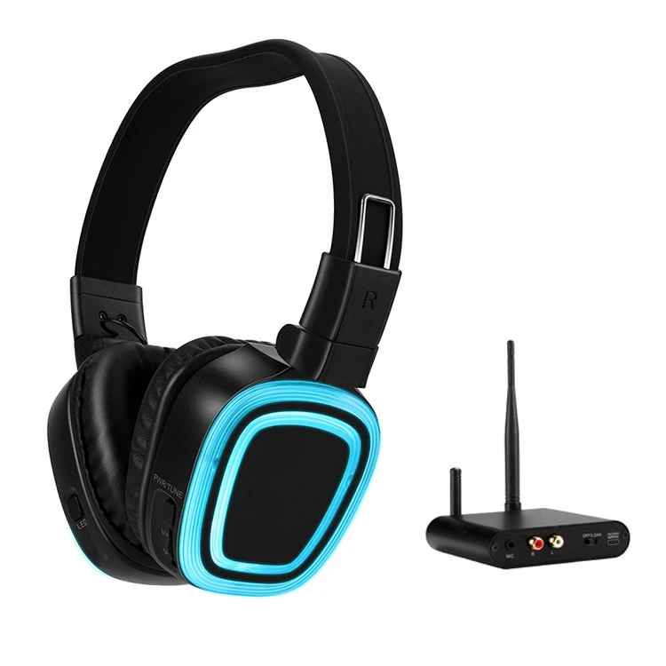 Hot Hi-Fi 3 Channels Wireless Silent Disco Headset Headphones with Optional Transmitters
