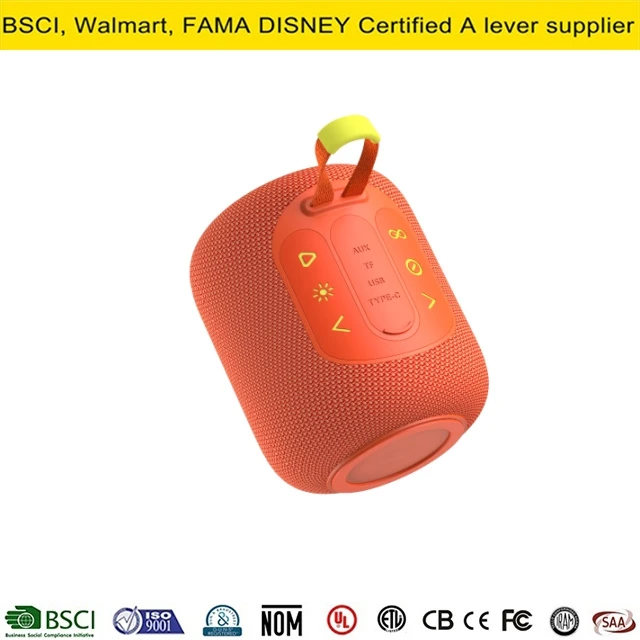 Hot Sale 10W Wireless Portable Bluetooth Speaker with RGB Battery Ipx6 Splashproof Audio