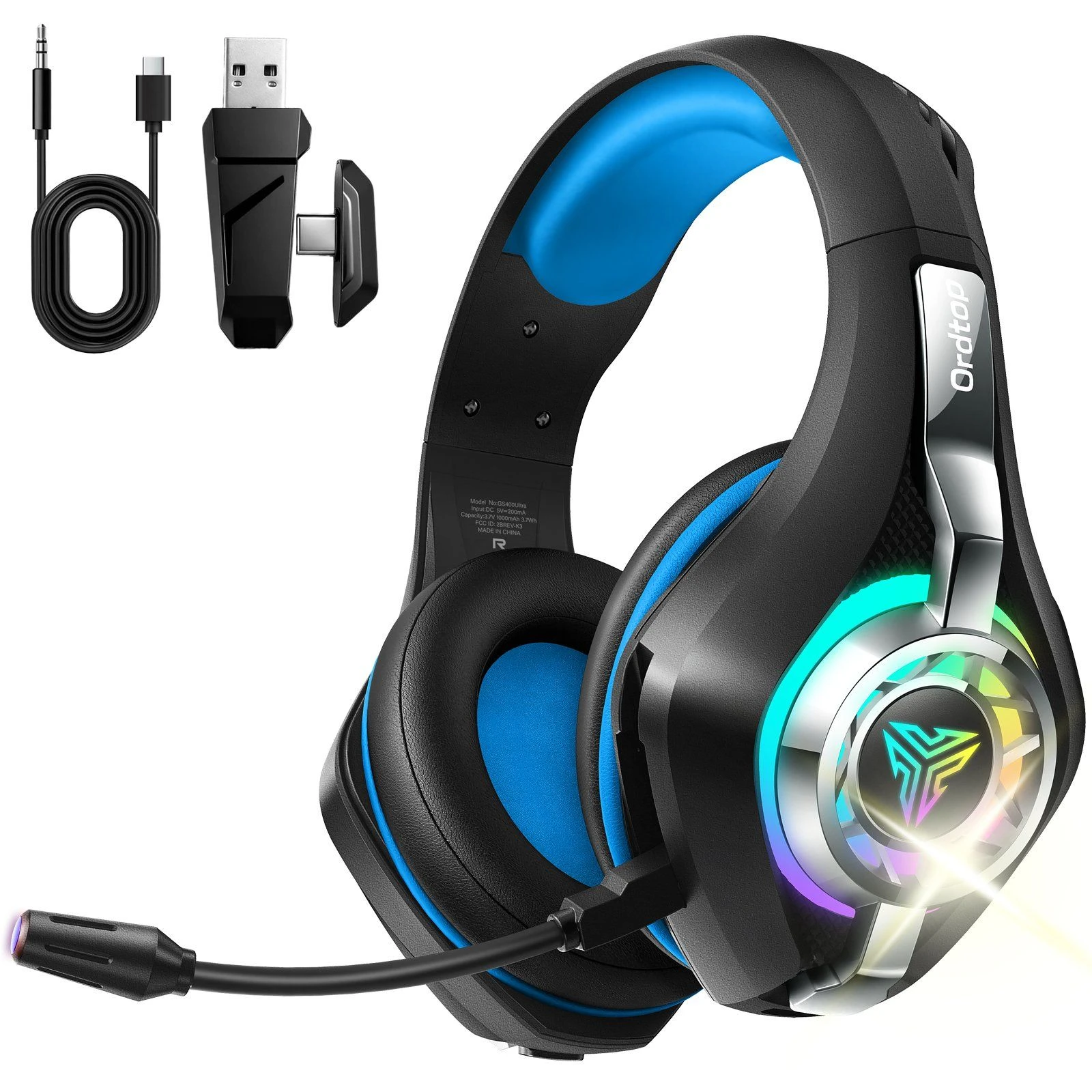 Hot Sale Fast Pair Over-Ear Headphones Foldable Lightweight Display Headphones Wireless Headset Bluetooth Earphones Noise Canceling Over-Ear Gaming Headphone
