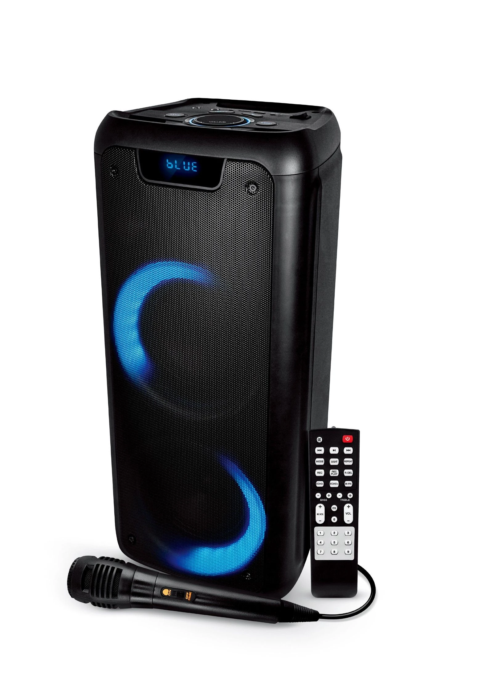 Hot Sale Private Dual 6.5inch 7.4V Solution Wireless Blue Tooth Rechargeable Portable PA Speaker Boom Box with RGB LED Light