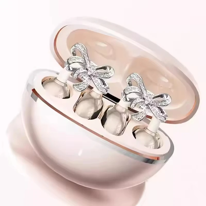 Hot Selling Clip04 Wireless 6.0 Sports Style Rhinestones Voice Gesture Control Ai Voice Assistant Ear-Clip Earphones