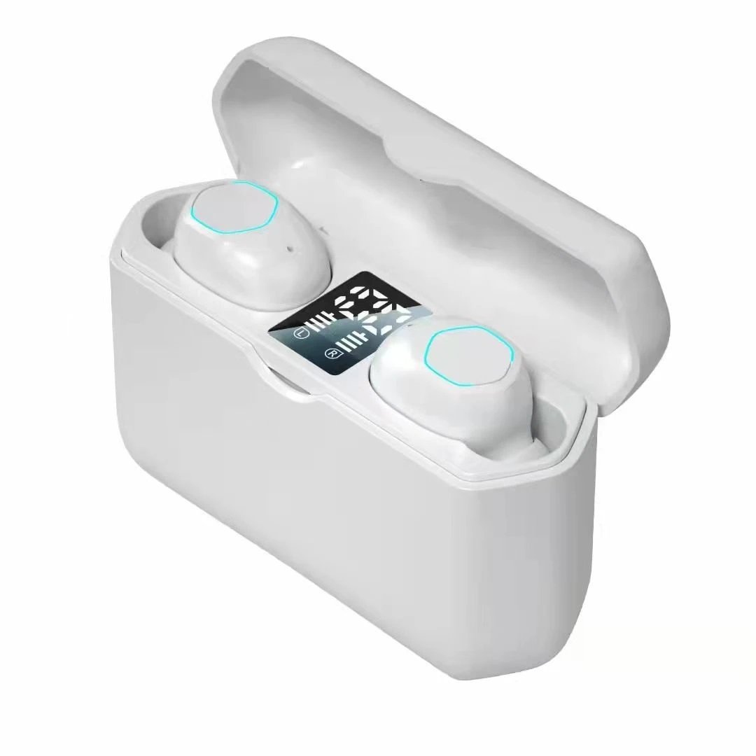 Hot Selling Digital Display Wireless Bluetooth Earbuds Stereo Sound Dual Ear Mini