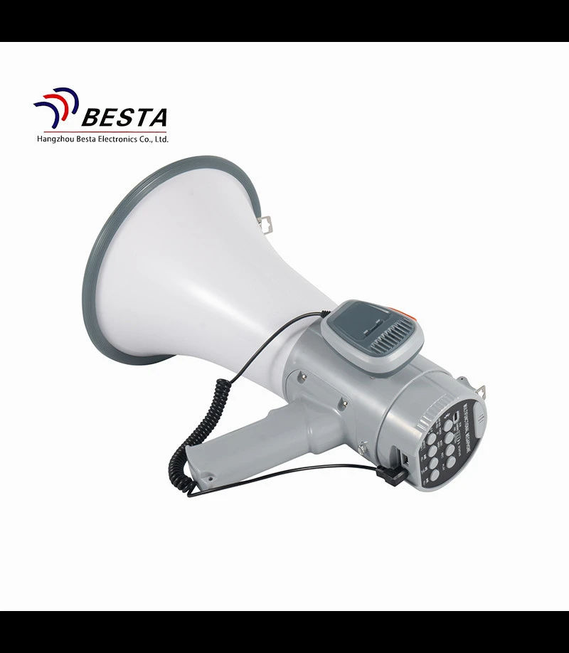 Hot Selling Lithium Battery Siren Megaphone with Talk/Siren/USB for Records