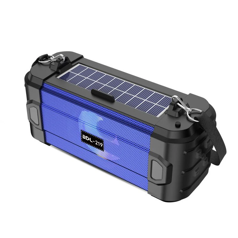 Hot Selling New Solar Bluetooth Speaker Tws Mini Bt Speaker with Flash Light