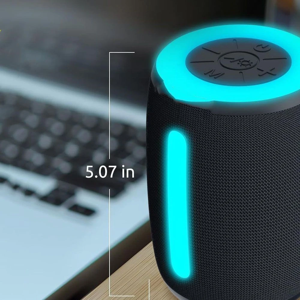 Hot Selling Portable Bluetooth Waterproof Fabric Speaker Mini with Lights Outdoor