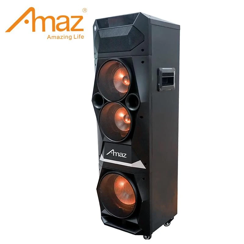 Hot Selling Powerful Model Triple Woofer LED Light Portable Speaker
