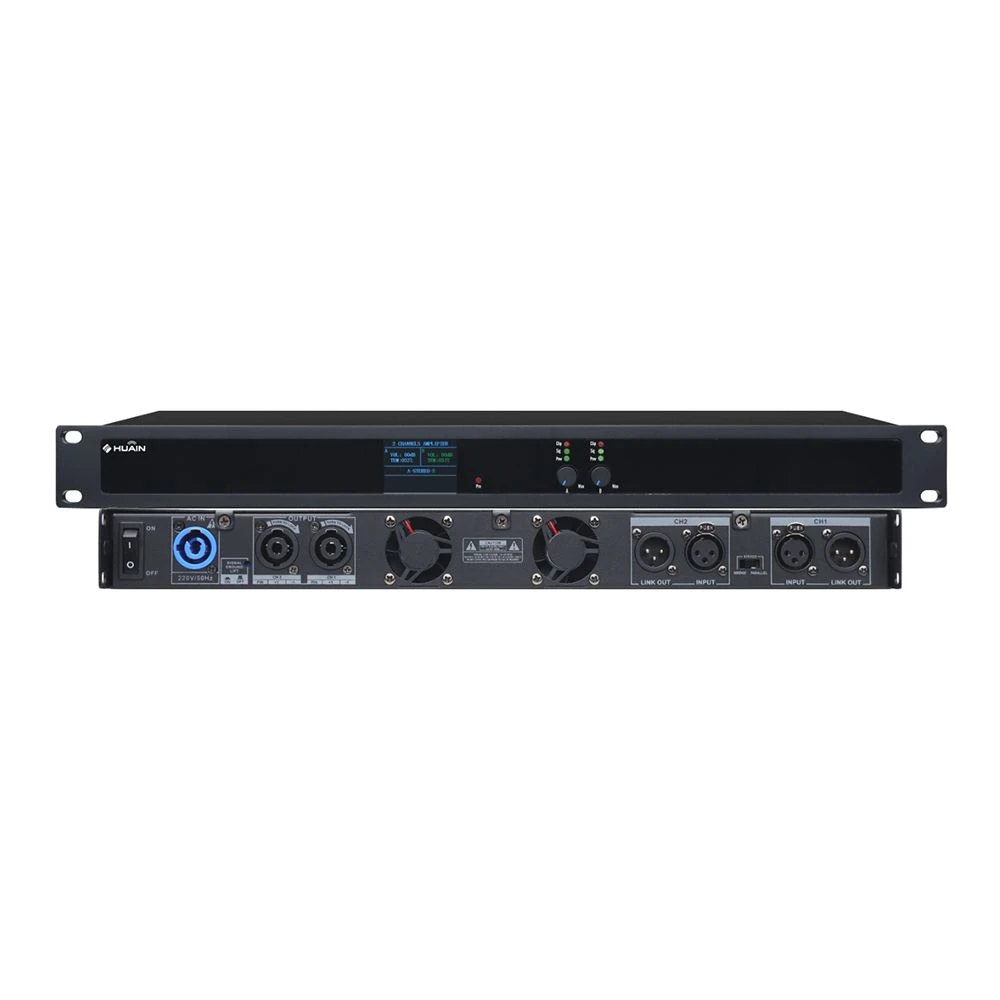 Huain Audio Conference Digital Power Music Amplifier 2×150W Customizable OEM/ODM