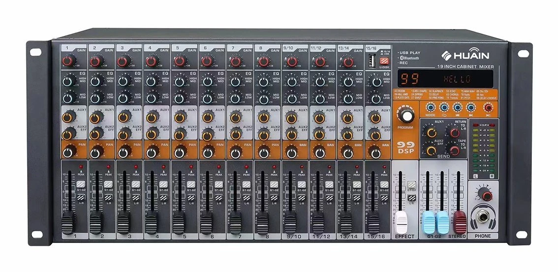 Huain Hy-Gh1602 16 Channel Rack Audio Mixer