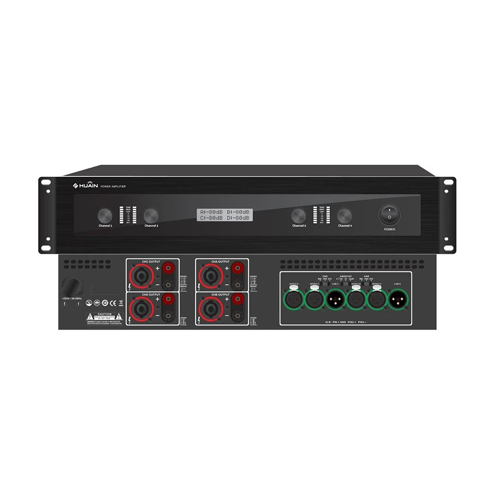 Huain Professional 4Ã150W Digital Power Amplifier