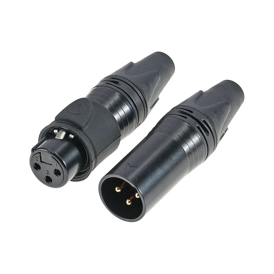 IP65 Waterproof 3 Pin XLR Connector Male Female Plug Audio Cable Connector
