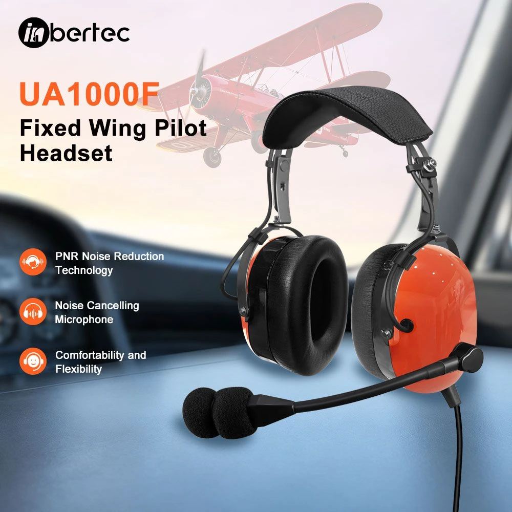 Inbertec Great Fixed Wing Pilot Headset Clear Audio Performance