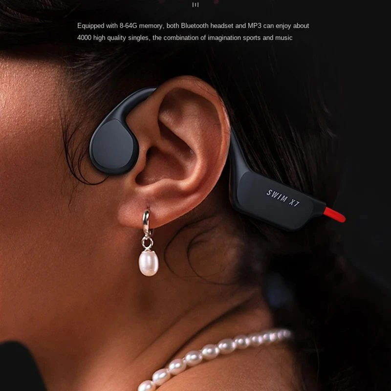 Ipx8 Swimming Bone Conduction Earphones Headphones 32GB Memory Waterproof Open Ear Wireless Headsets